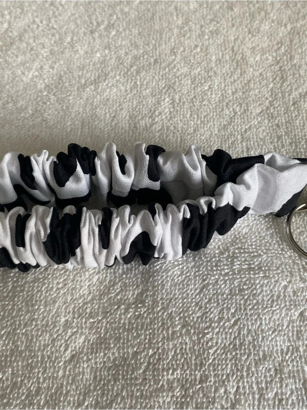 Cow Print Scrunchie Keychain Wristlet